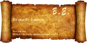 Brauch Emese névjegykártya